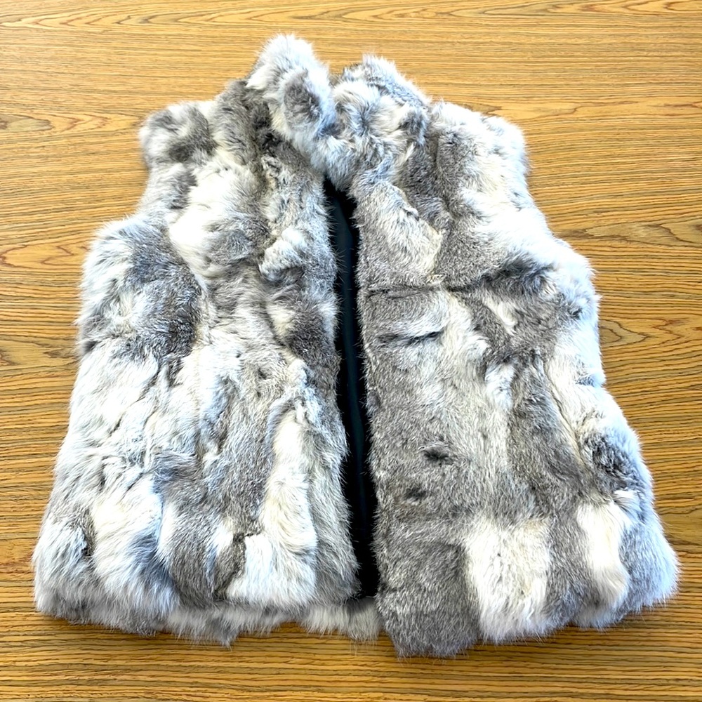 Rabbit fur vest. Small size. Like new